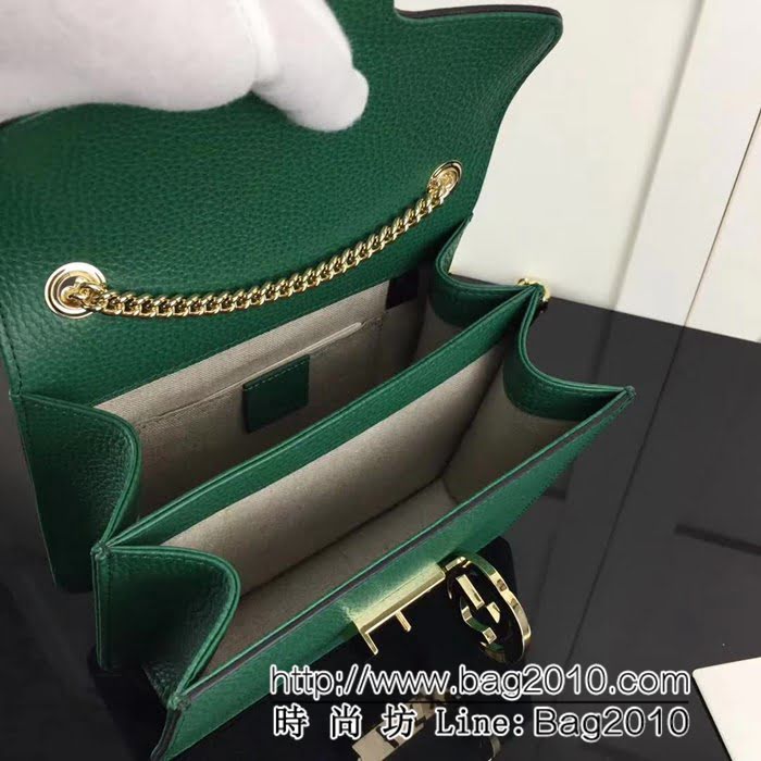 GUCCI古馳原單 新款專櫃品質原單貨實物實拍510304 綠色鏈條單肩斜挎包 HY1095